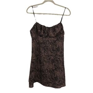 Urban Outfitter Leopard Snake Print Mini Slip Dress L Spaghetti Strap Club Wear‎